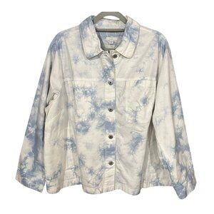 J. Jill Women's Denim-like Tie-Dyed Jacket Size XL